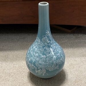 Pier 1 Blue and White Floral Vase